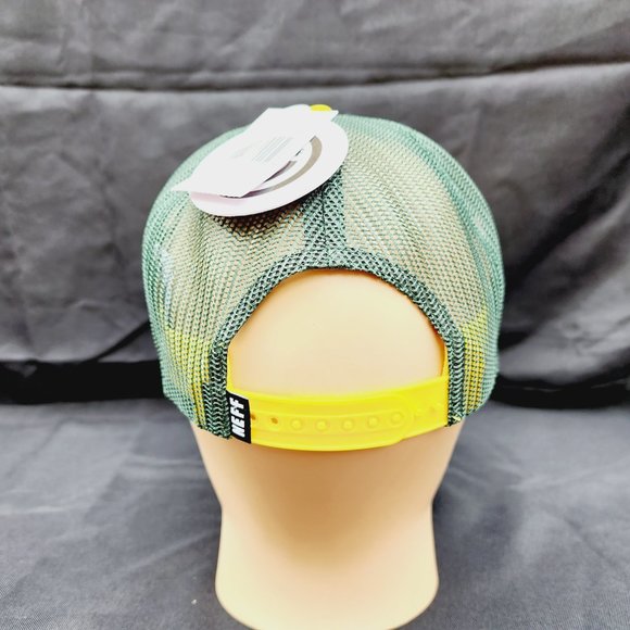 NEFF "Get Lost" Snapback & Meshback Trucker Hat Yellow &Green NWT - Picture 3 of 7
